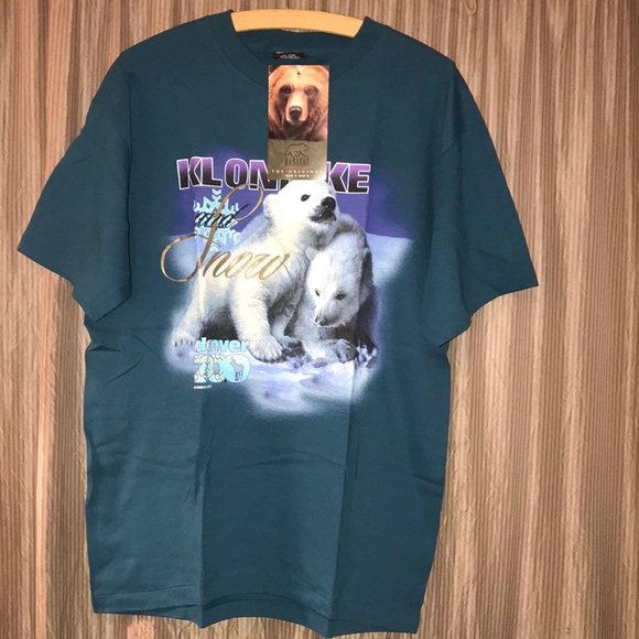 Vintage Denver Zoo Klondike Snow with Polar Bears T-Shirt -Size Large - NWT - Picture 1 of 7